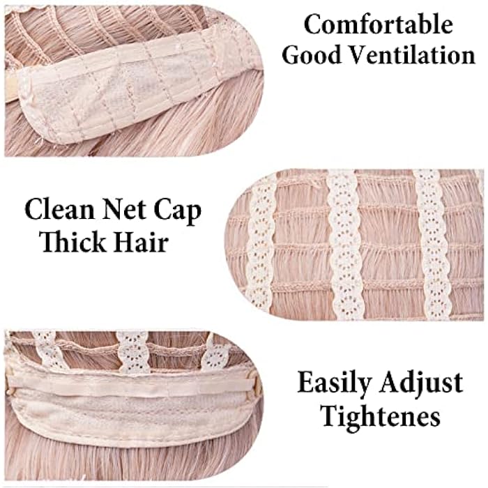 DILLARDS Bestung Blonde Short Wig With Bangs,Short Wavy Bob For Women Shoulder Length Curly Heat Resistant Synthetic-Daily Party Cosplay (14 Inch) - Image 3